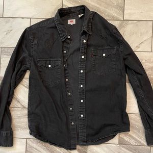 Levi’s western black denim shirt